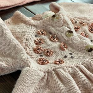 Cynthia Rowley pink flower sweater set